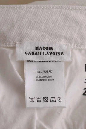Jean droit Maison Sarah Lavoine Blanc en Coton