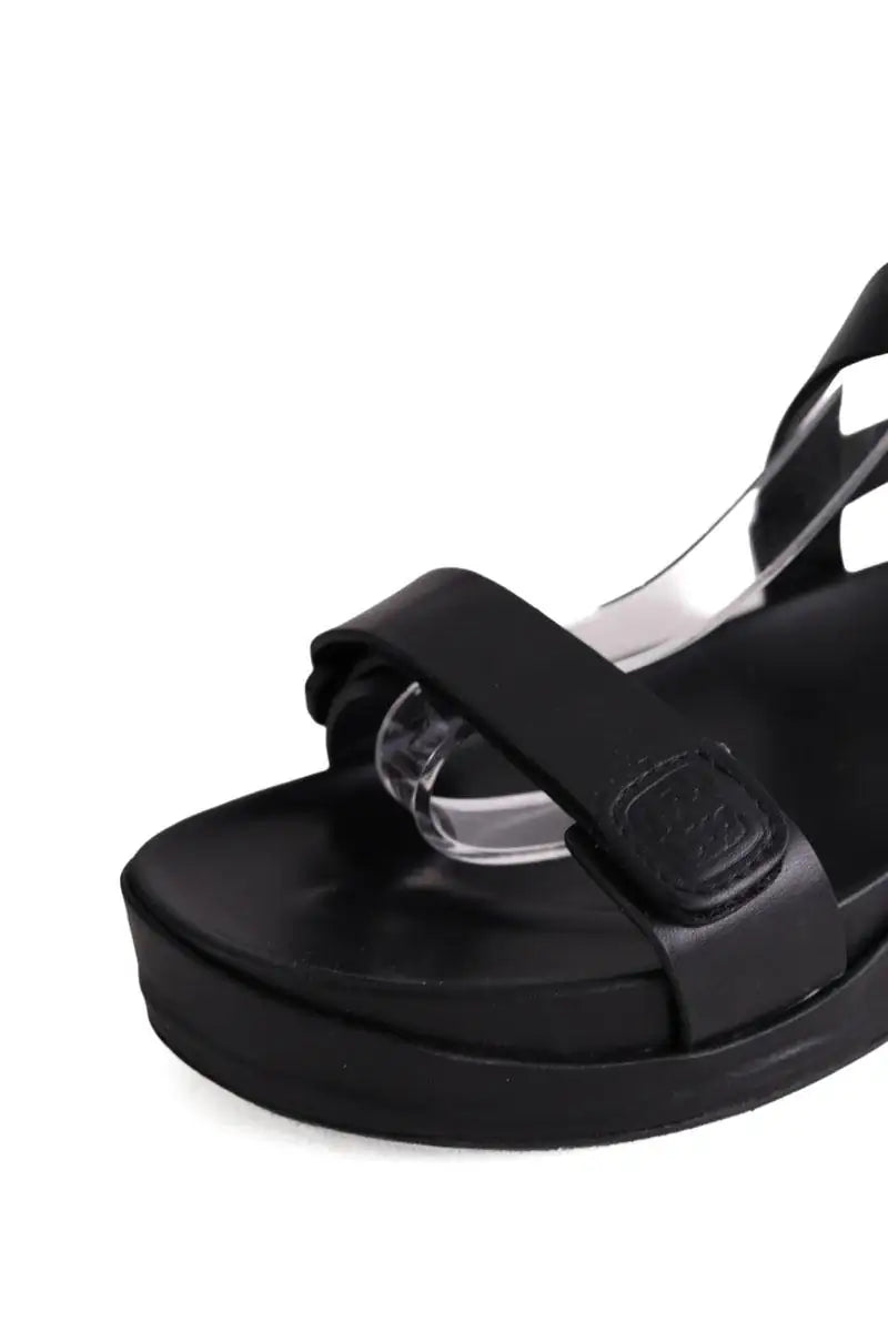 Sandales Ines de la Fressange Noir en Cuir