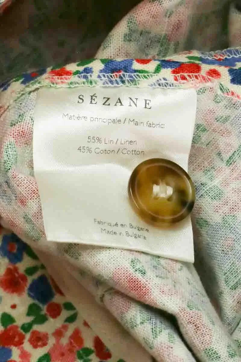 Bermuda Sézane Rose en Lin