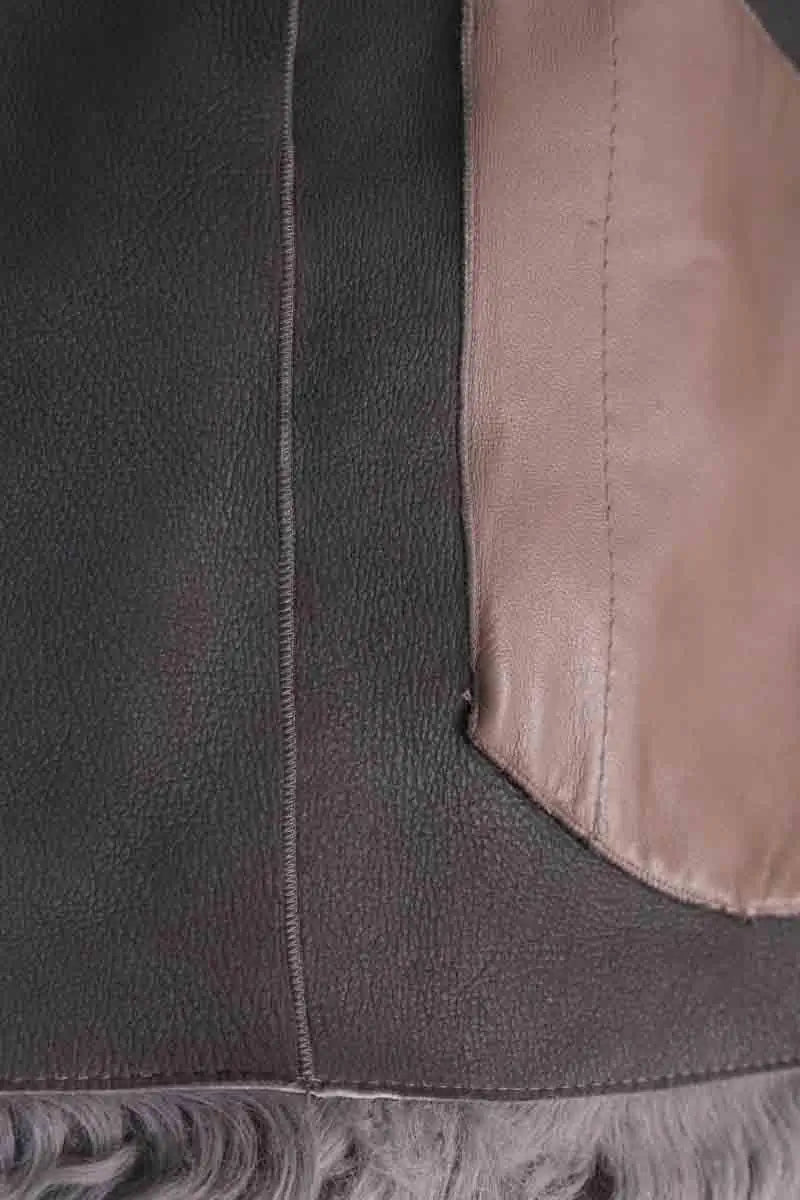 Veste Joseph Gris en Cuir