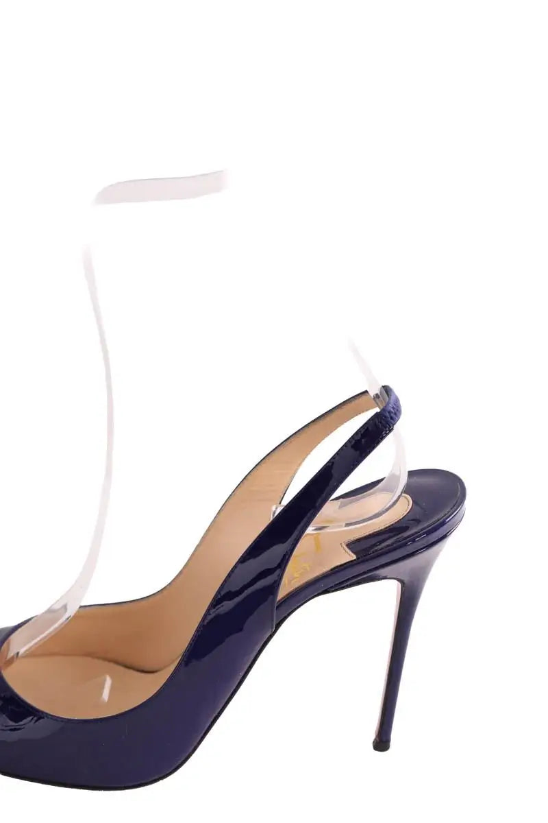 Talons Christian Louboutin Bleu en Cuir verni