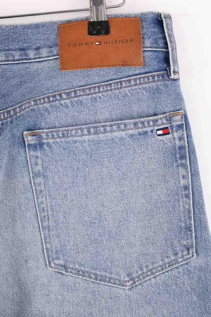 Jean droit Tommy Hilfiger Bleu en Coton