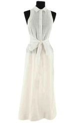 Robe Falconeri Blanc en Lin, taille S - Seconde Main