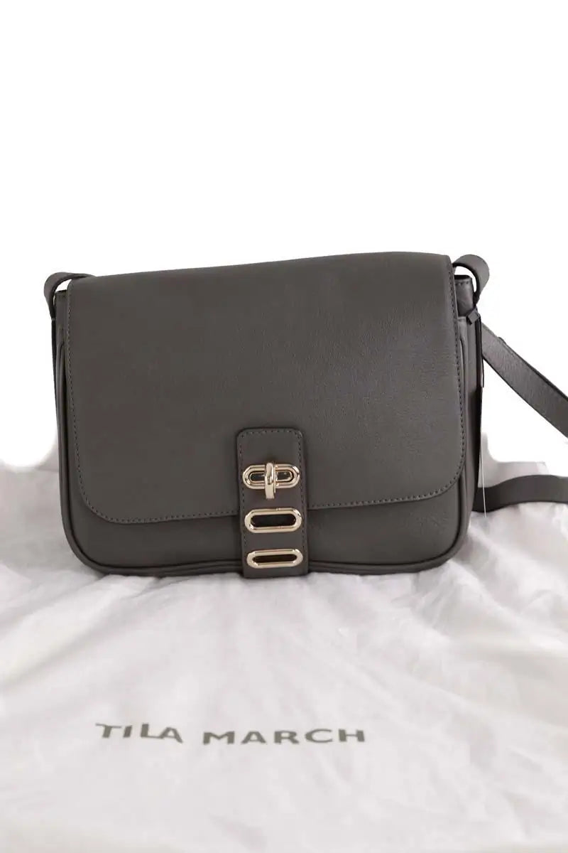 Sac à bandoulière Tila March Gris en Cuir