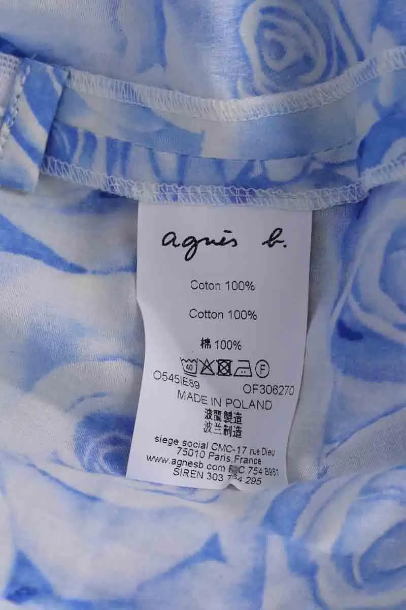 Jupe Agnès B. Bleu en Coton