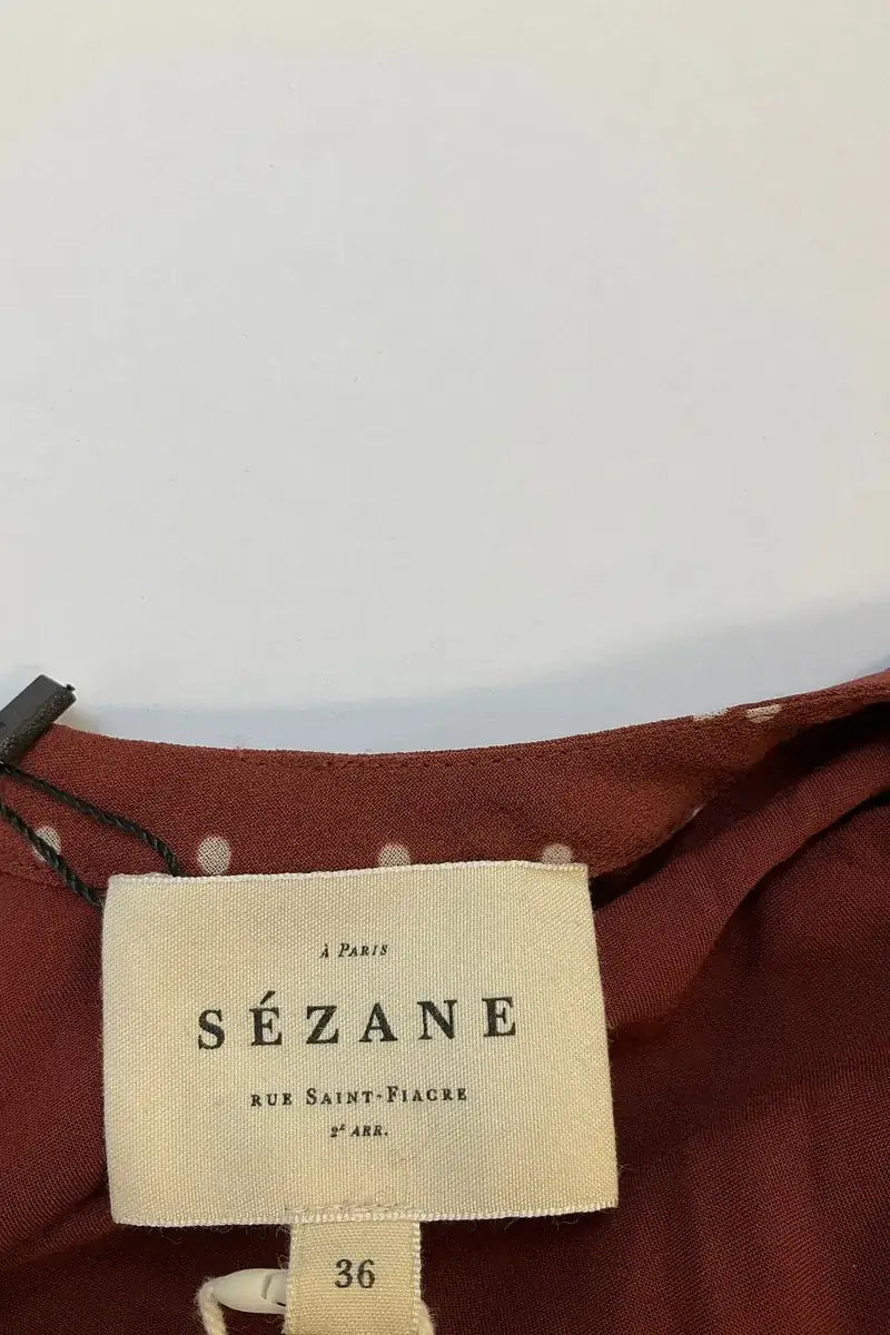 Blouse à pois Sézane Marron en Viscose