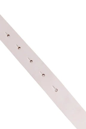Ceinture Victoria Beckham Dorian frame belt 25mm Blanc en Cuir