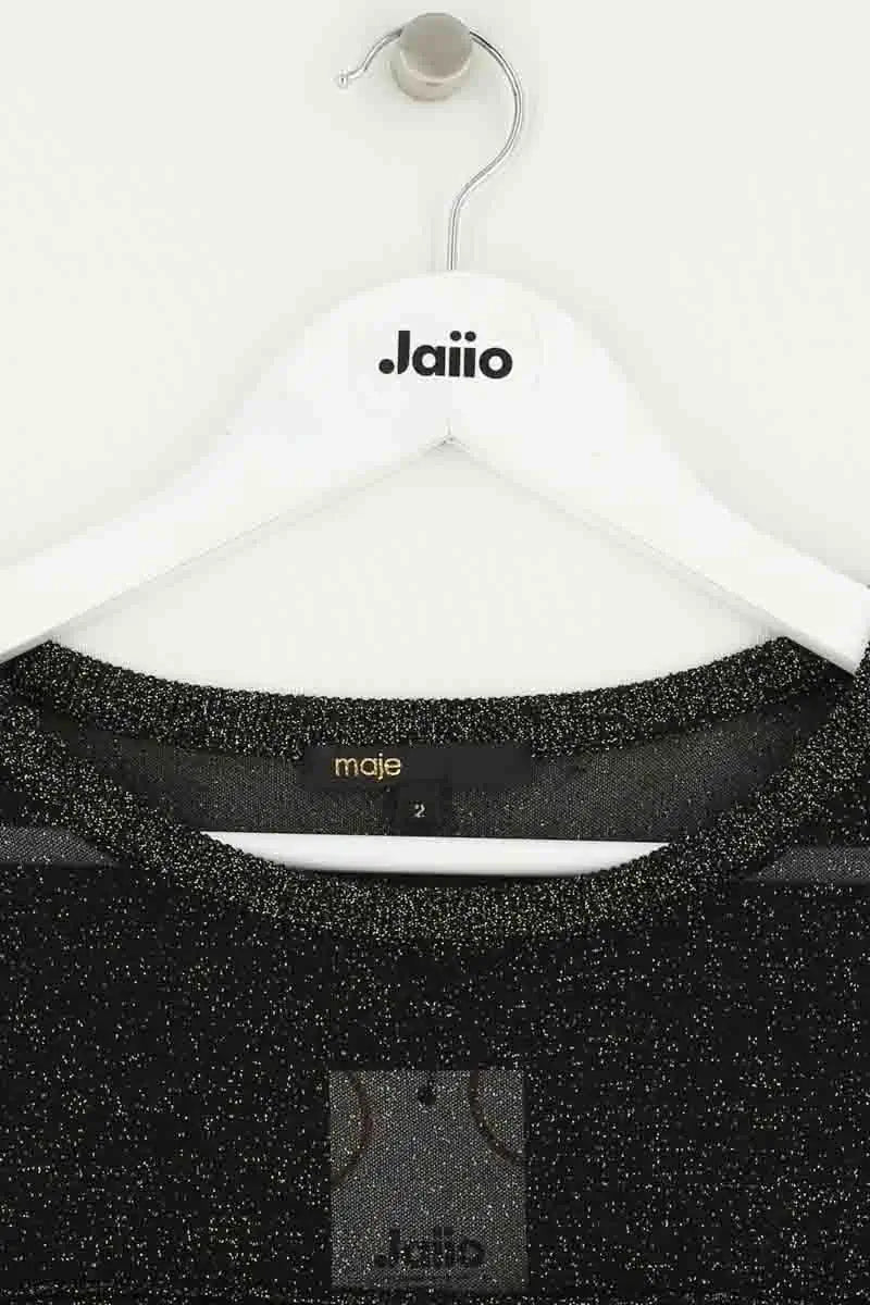 T-shirt Maje Noir en Viscose