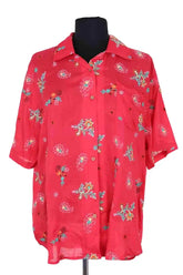 Chemise Antik Batik Rouge en Viscose, taille M - Seconde Main