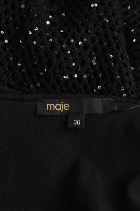 Robe Maje Noir en Synthétique
