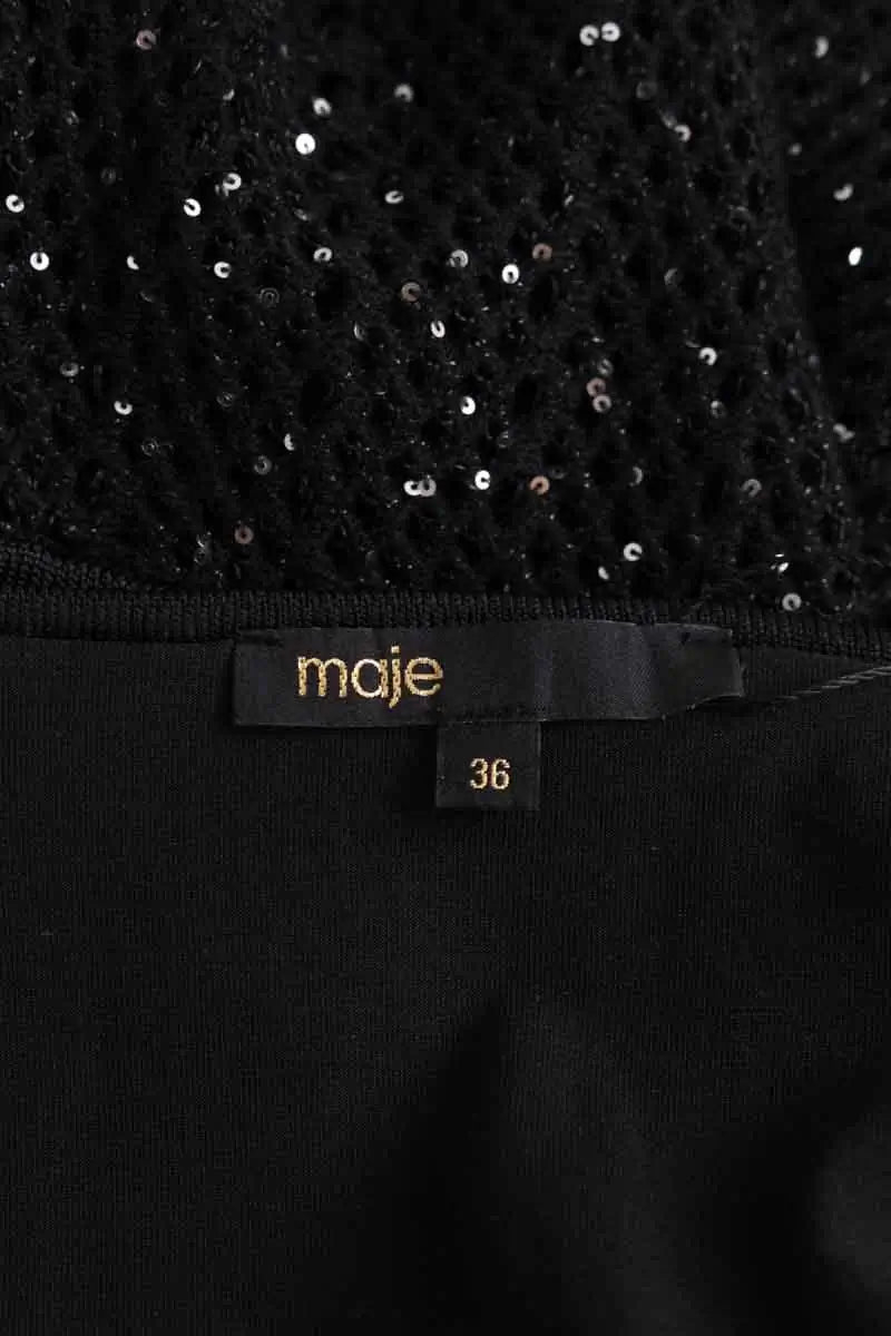 Robe Maje Noir en Synthétique