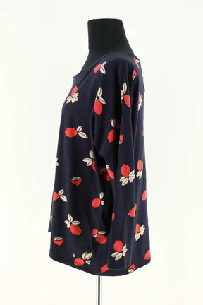 Top Des Petits Hauts Marine en Coton