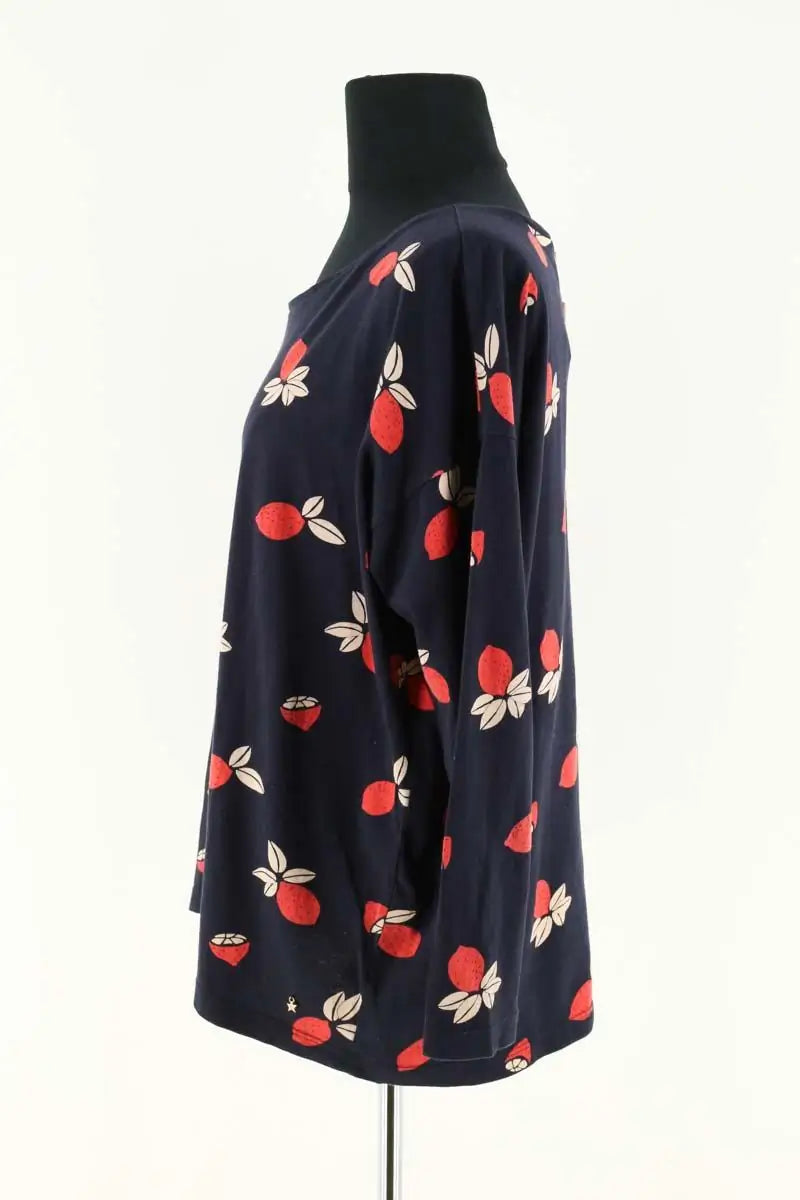 Top Des Petits Hauts Marine en Coton