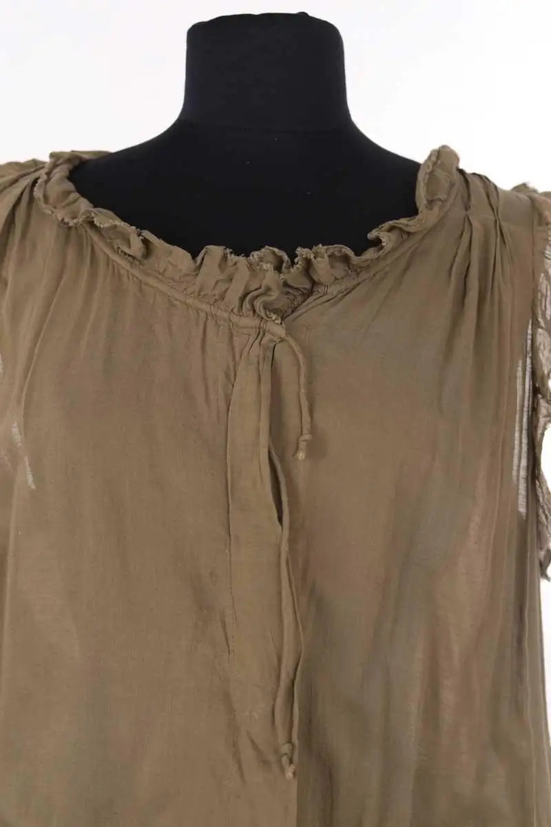 Robe Isabel Marant Kaki en Coton