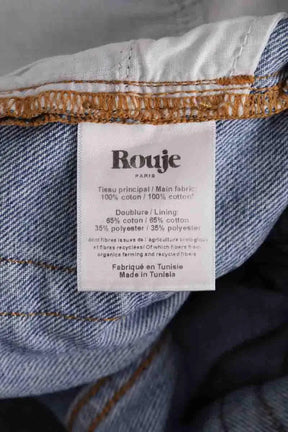 Jean droit Rouje Bleu en Coton