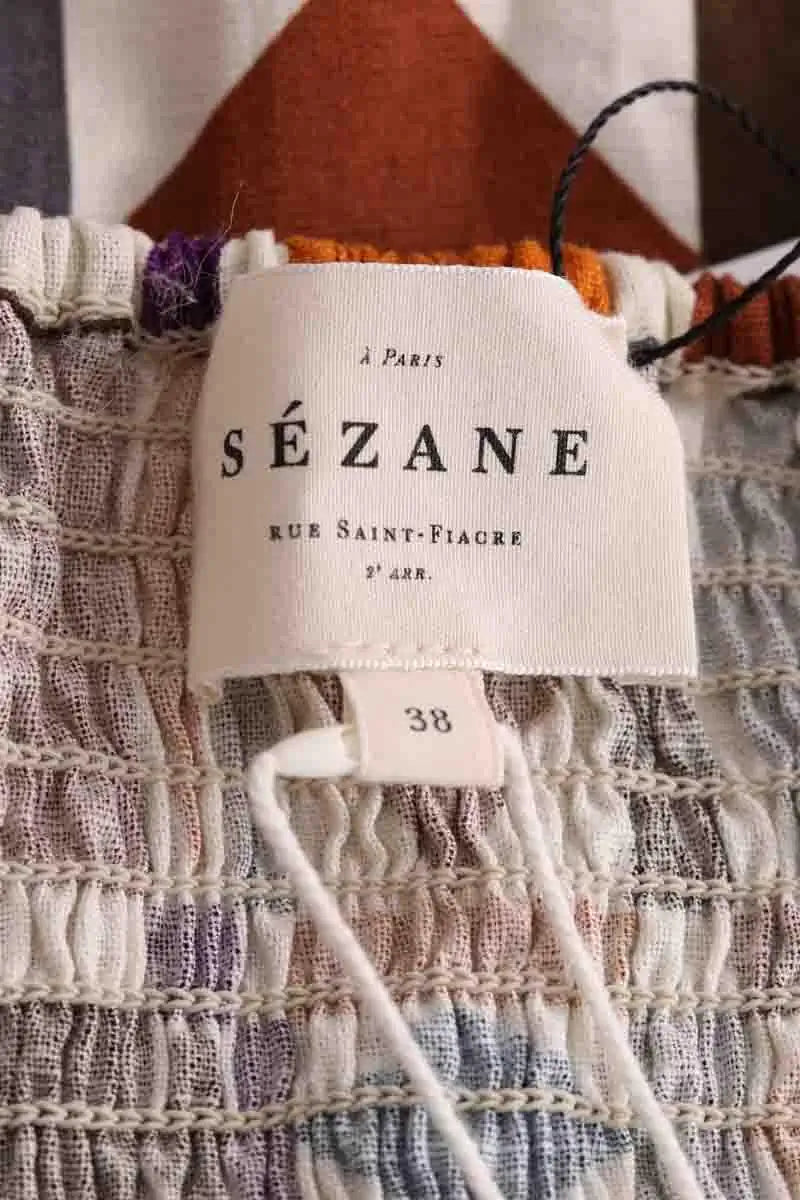Bustier Sézane Marron en Lin
