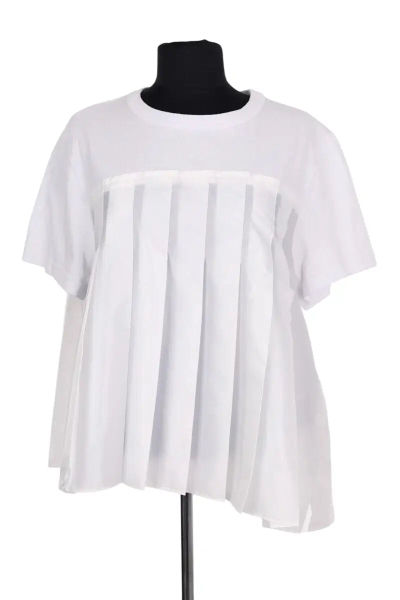 T-shirt Sacai Blanc en Coton, taille XL - Seconde Main