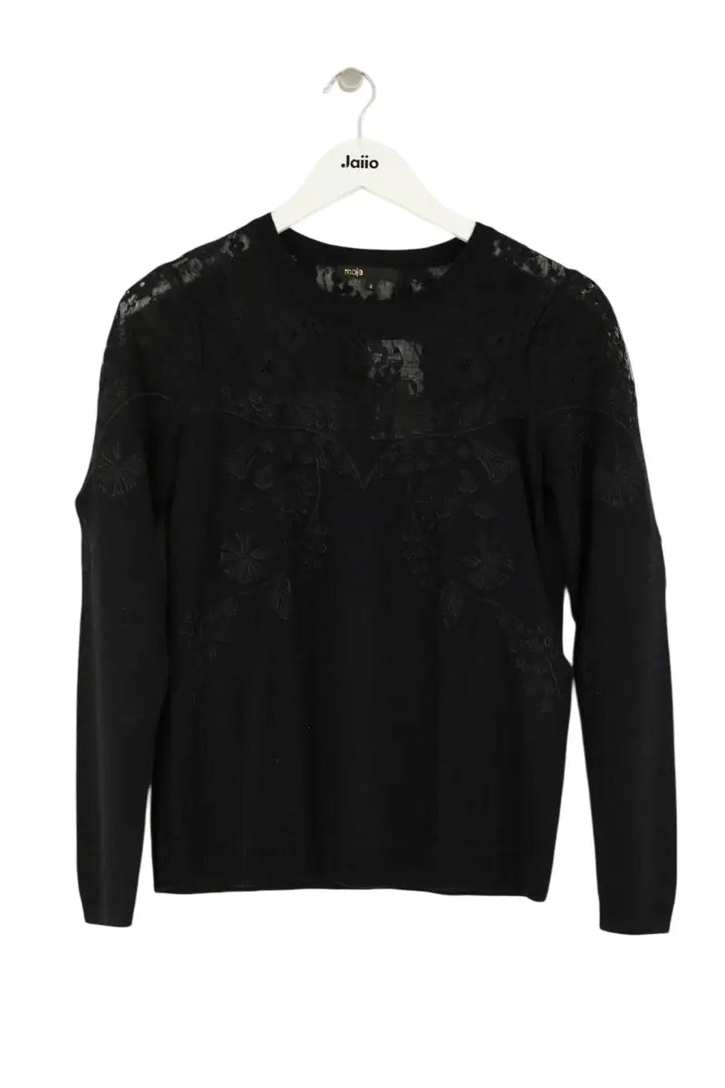 Pull Maje Noir en Synthétique, taille L - Seconde Main