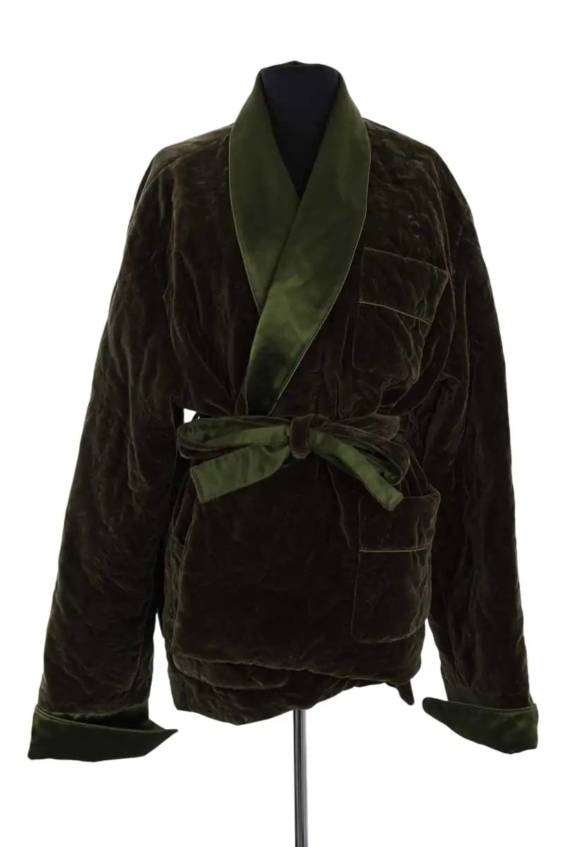 Manteau Givenchy Vert en Velours, taille M - Seconde Main