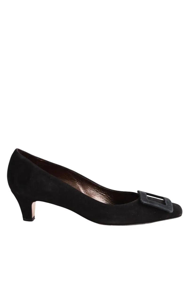 Talons Carel Noir en Cuir, taille 38 - Seconde Main