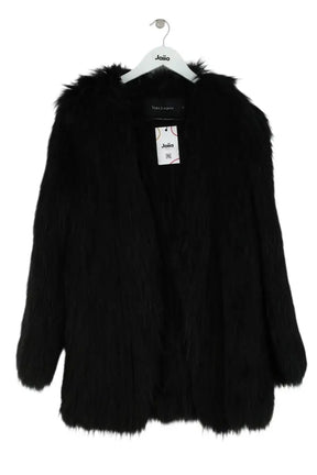 Manteau Tara Jarmon Noir en Fourrure, taille M - Seconde Main