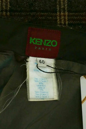 Mini jupe Kenzo Marron en Laine