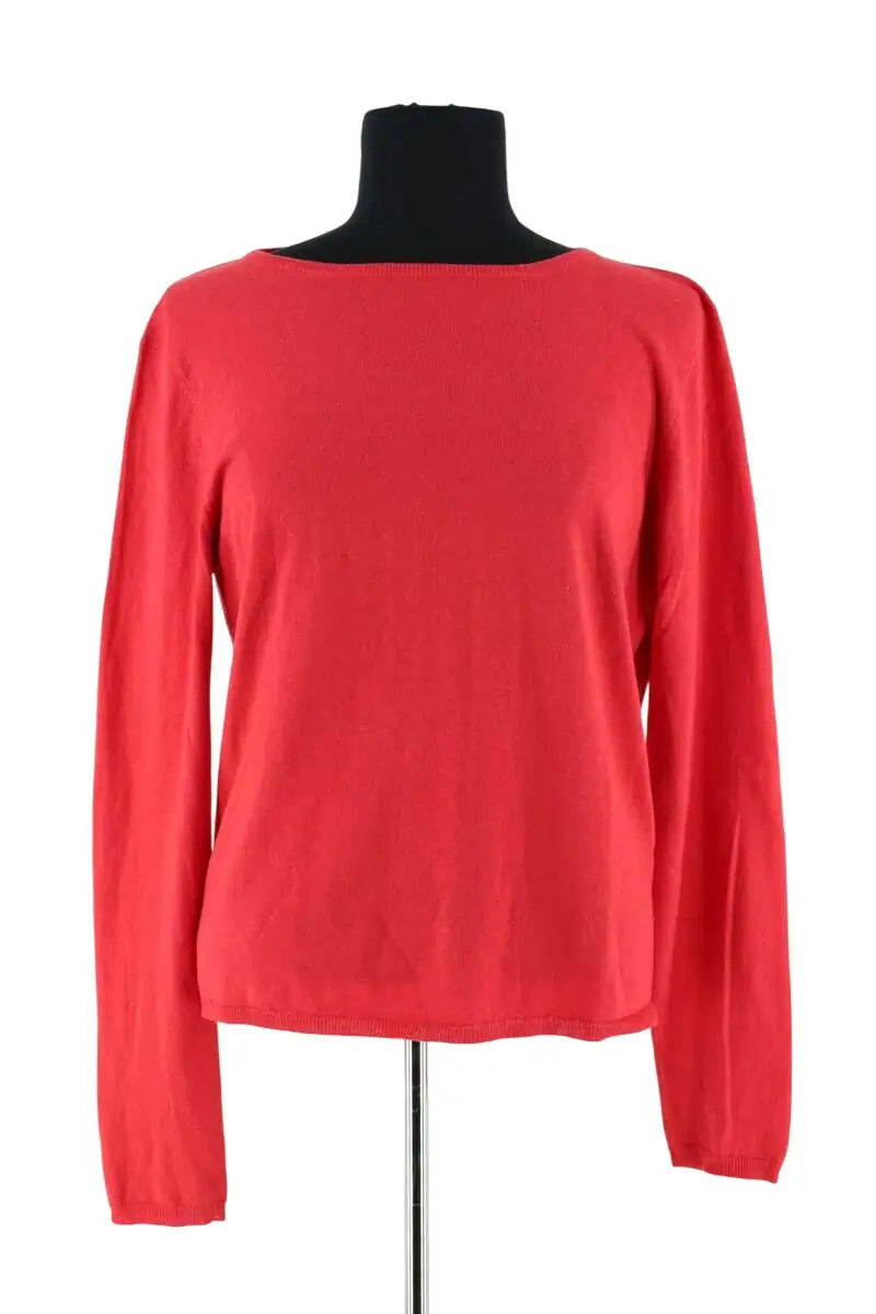 Top Maje Rouge en Soie, taille S - Seconde Main