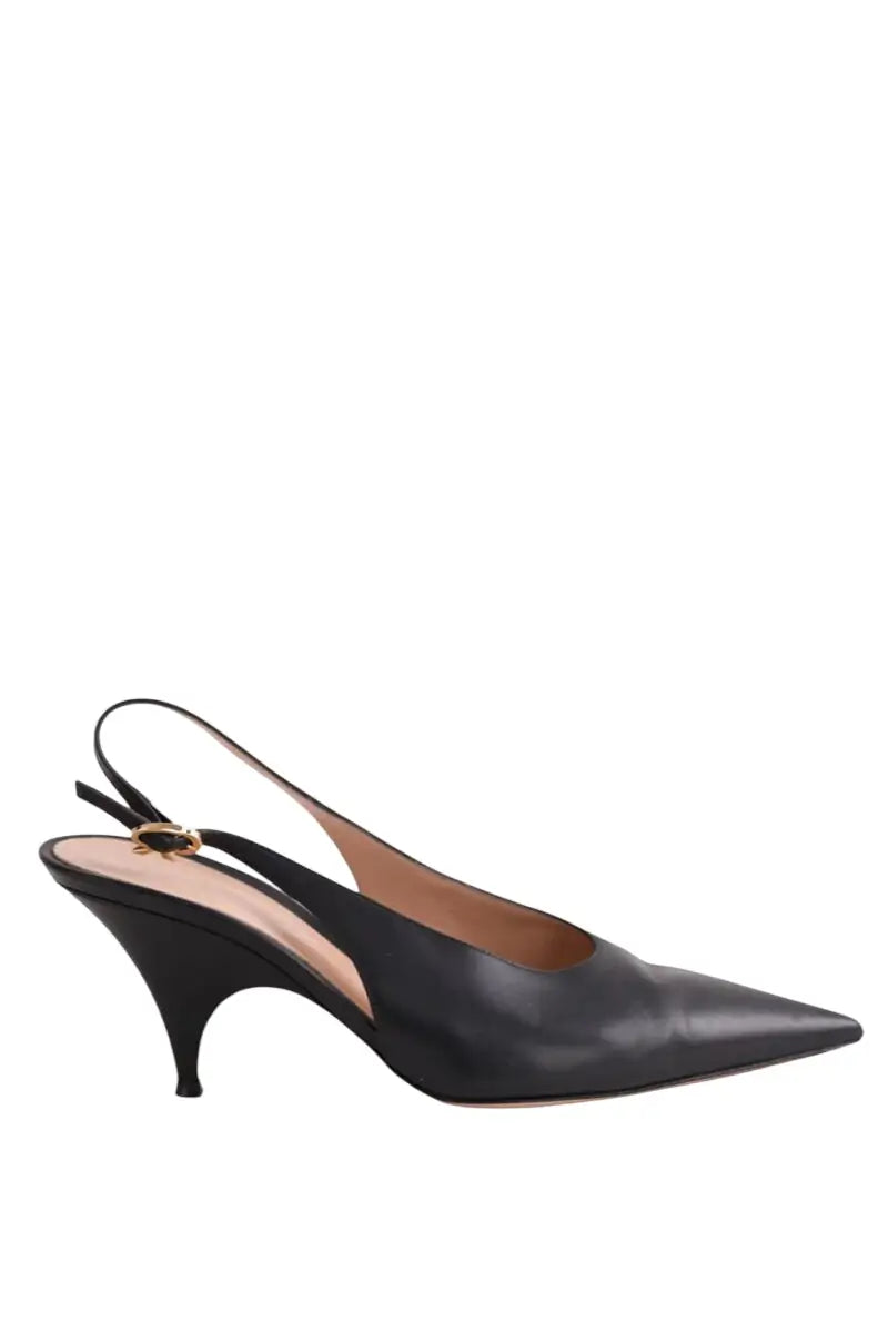 Talons Gianvito Rossi Noir en Cuir, taille 40 - Seconde Main