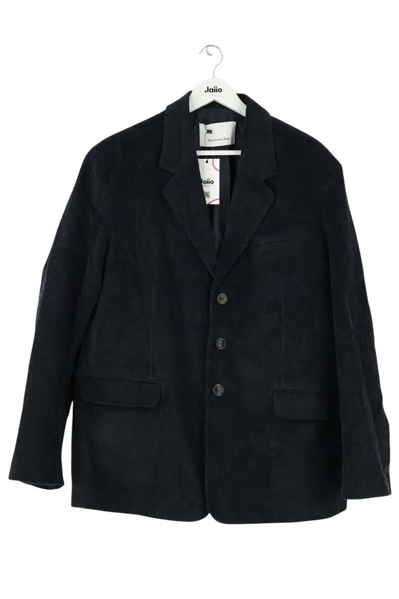 Blazer The Frankie Shop Marine en Velours, taille S - Seconde Main