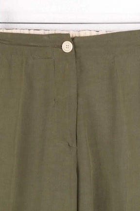 Pantalon droit Momoni Kaki en Viscose