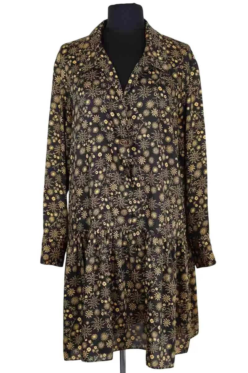 Robe Sandro Noir en Synthétique, taille L - Seconde Main