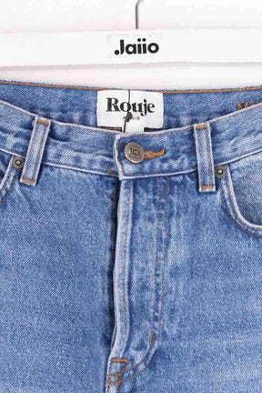 Jean droit Rouje Bleu en Coton