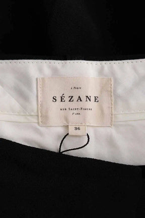 Pantalon Sézane Noir en Laine