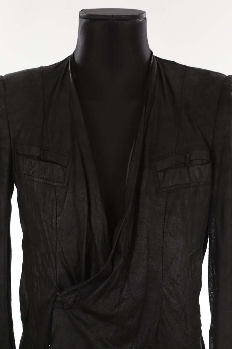 Veste en cuir Rick Owens  Noir