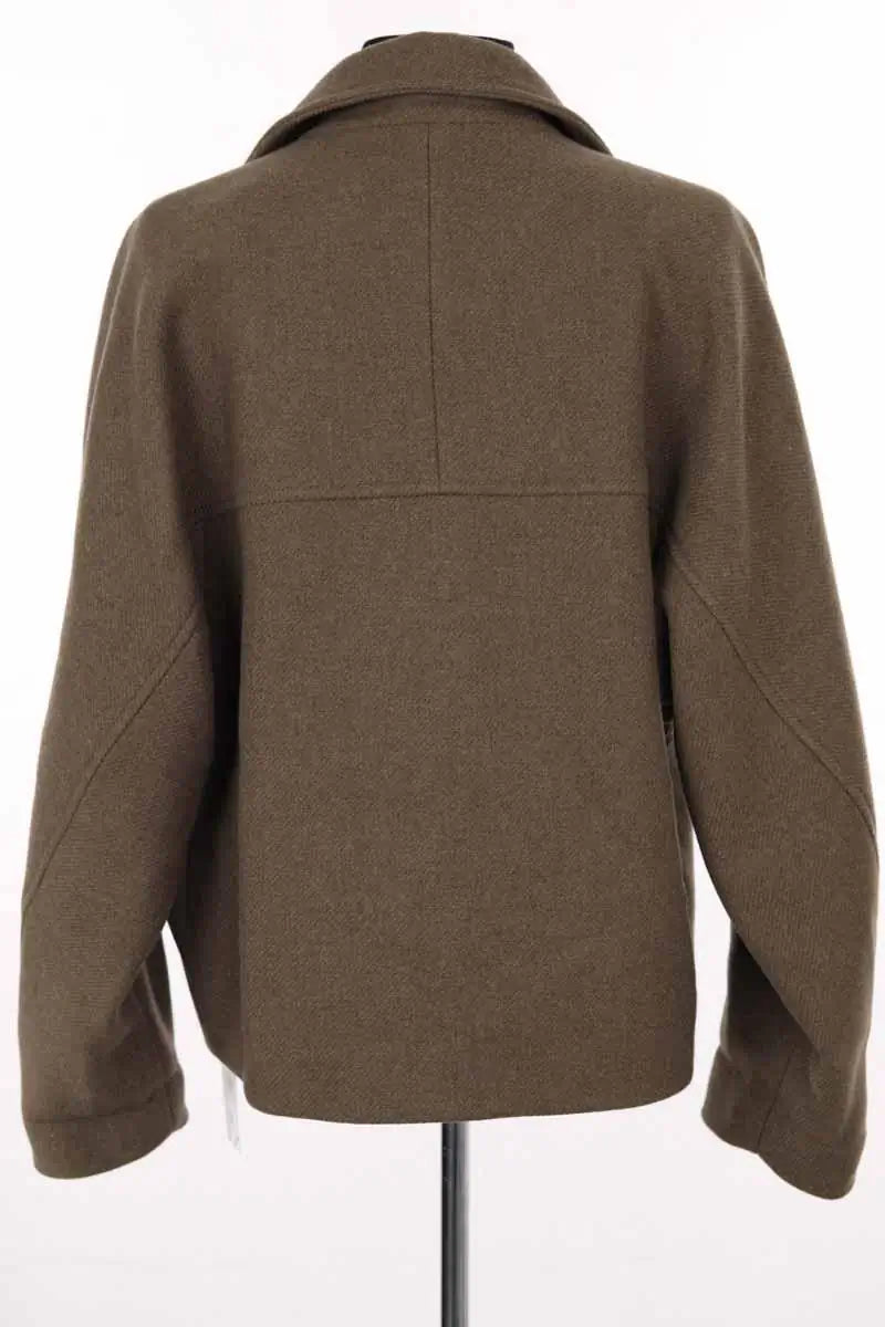 Manteau Pomandère Kaki en Laine