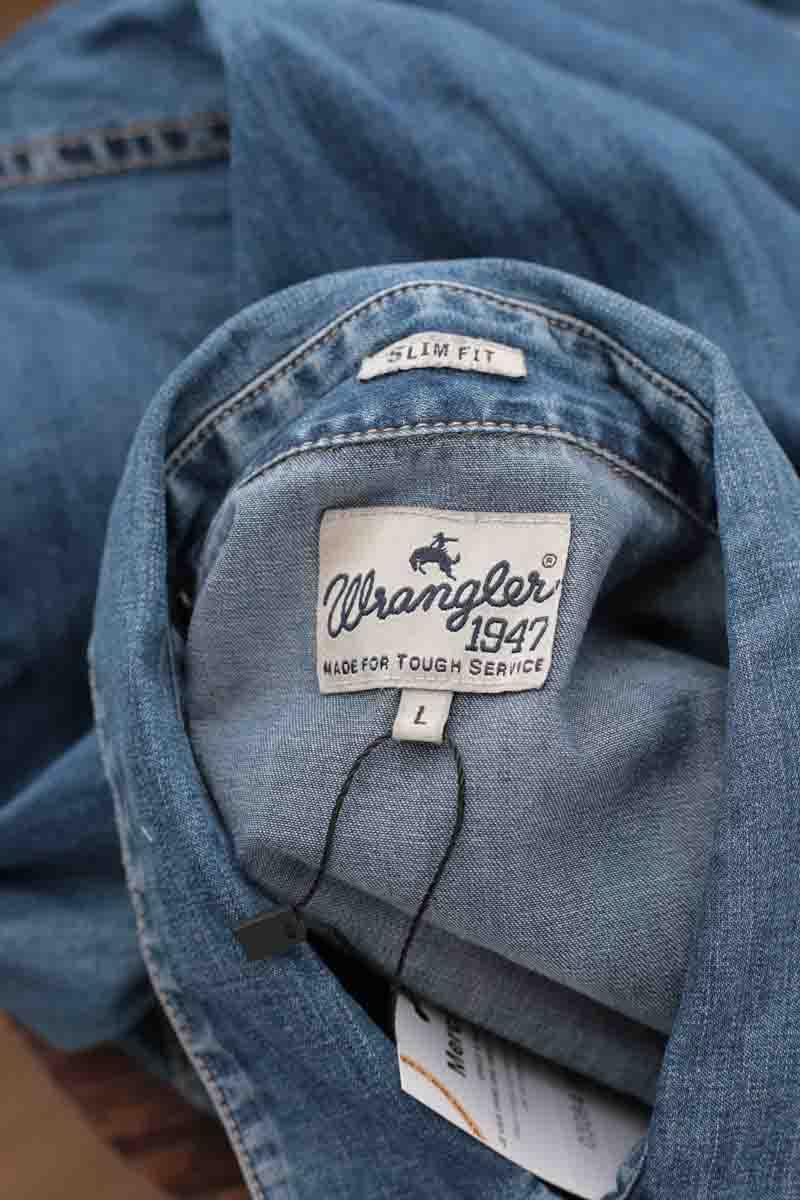 Chemises Wrangler  Bleu
