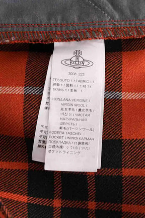 Pantalon slim Vivienne Westwood Orange en Laine