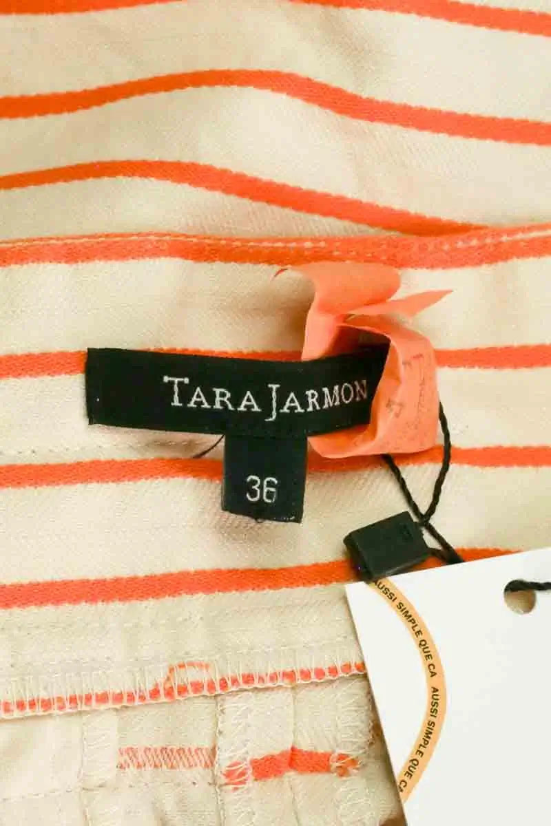 Mini short Tara Jarmon Orange en Lin