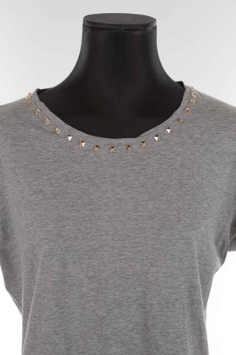 T-shirts Valentino  Gris