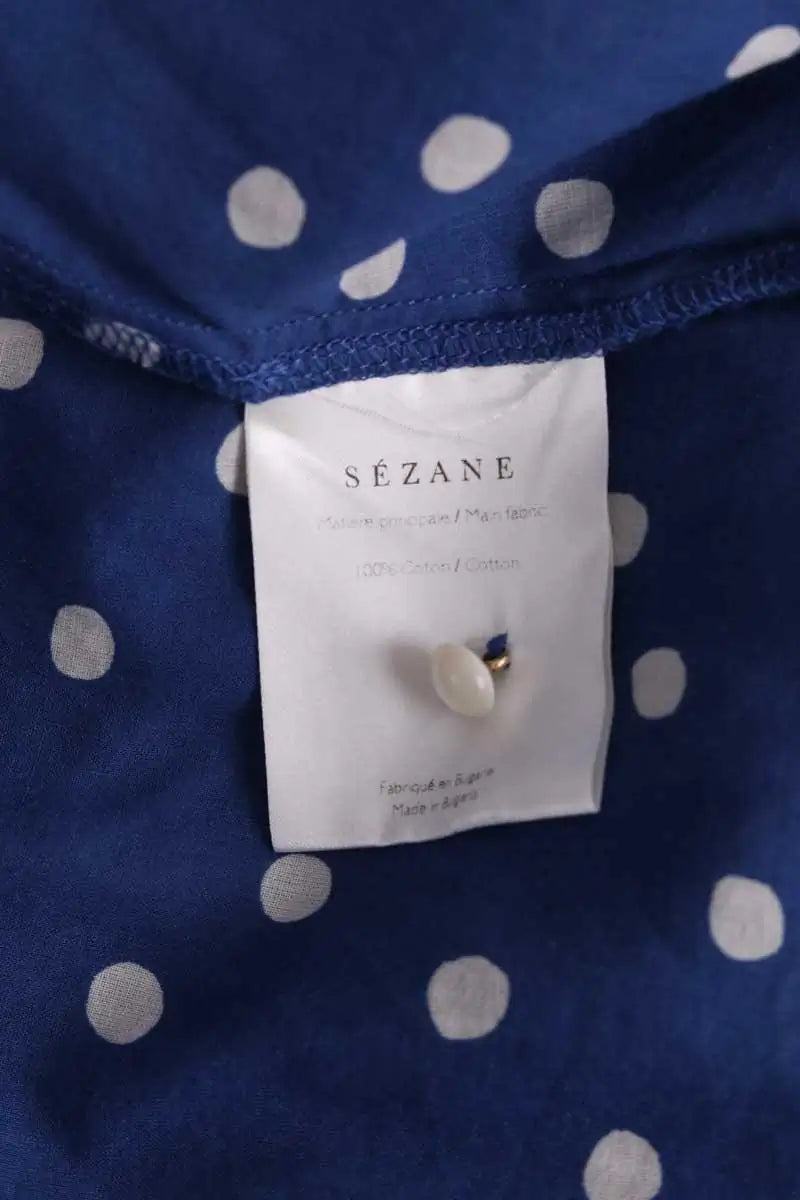 Blouse Sézane Bleu en Coton