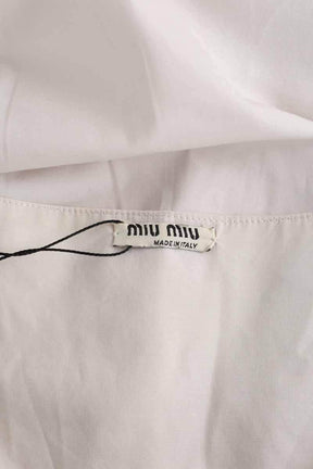 Top Miu Miu Ecru en Coton