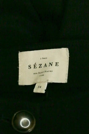 Pantalon large Sézane Noir en Synthétique
