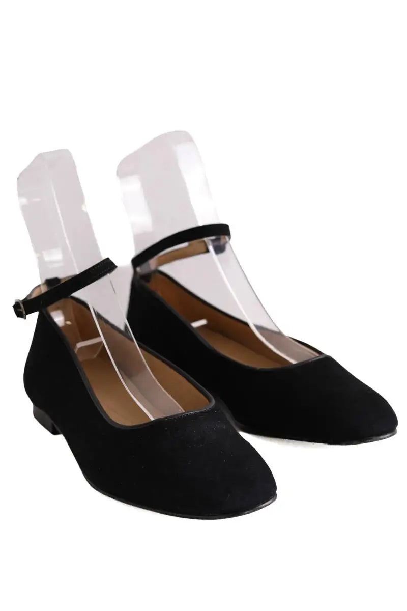 Ballerines Chatelles Noir en Daim