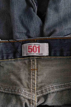 Jean droit Levi's 501 Bleu en Coton