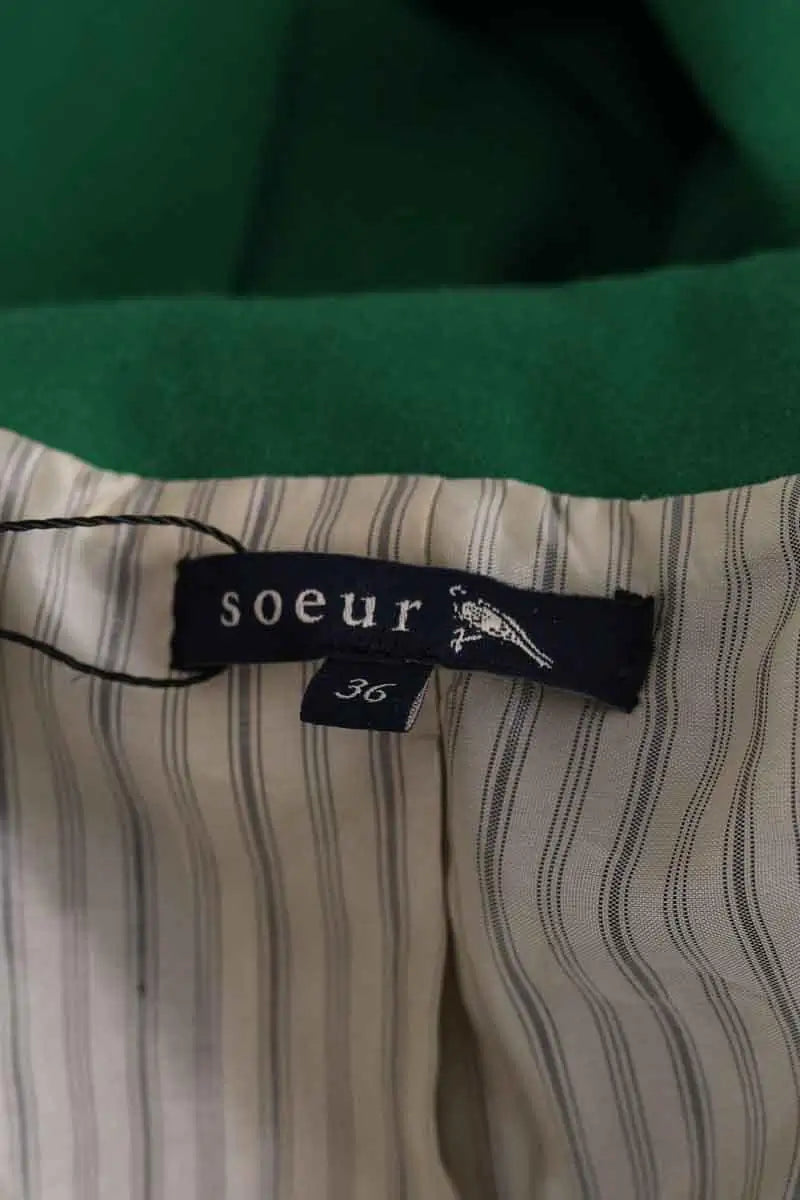 Blazer Soeur Gaston Vert en Laine