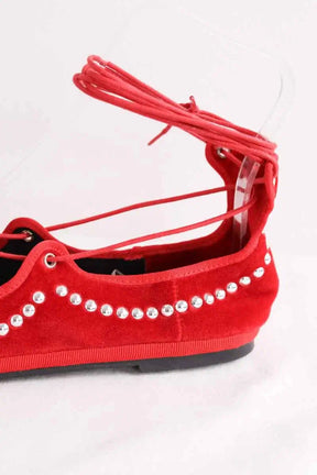 Ballerines Ilio Smeraldo Rouge en Velours