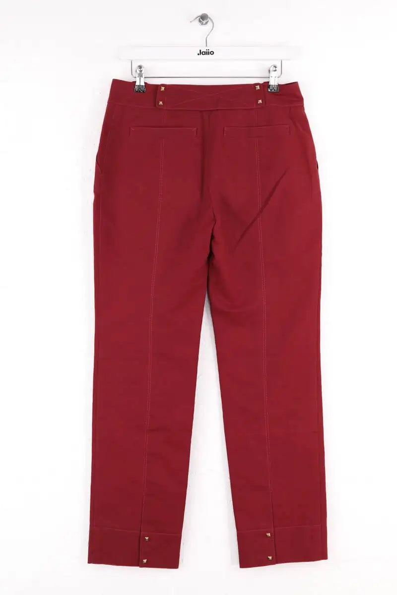 Pantalon Louis Vuitton Bordeaux en Coton