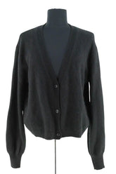 Cardigan From Future Noir en Cachemire, taille L - Seconde Main