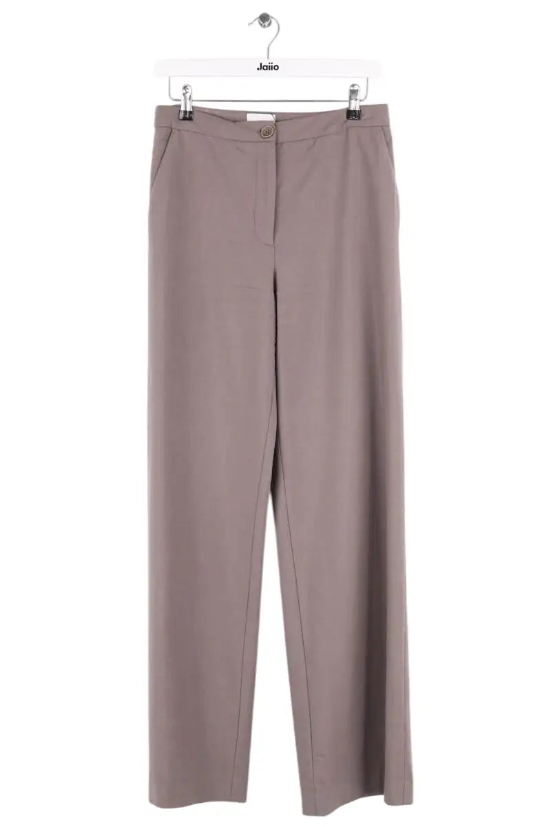 Pantalon droit Claudie Pierlot Gris en Laine, taille M - Seconde Main