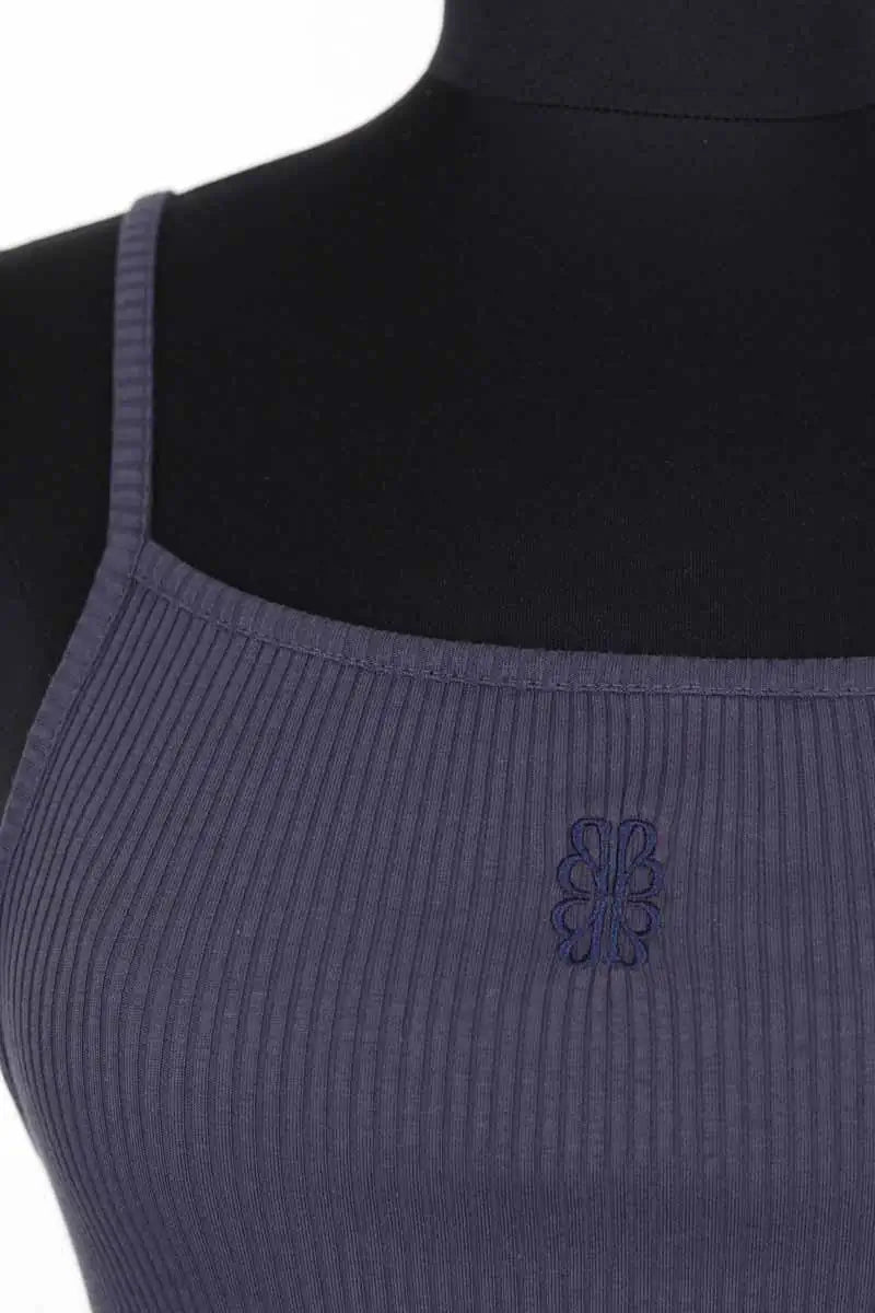 Top sans manche Balzac Bleu en Coton